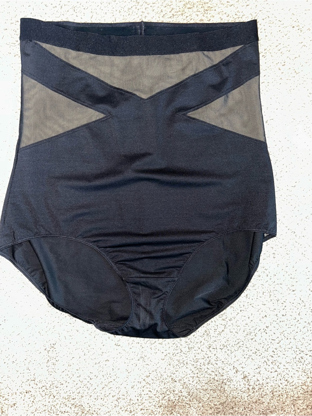 NEW Cacique Black Ultra High-Waist Shaping Brief with Mesh Panels Sz 18/20